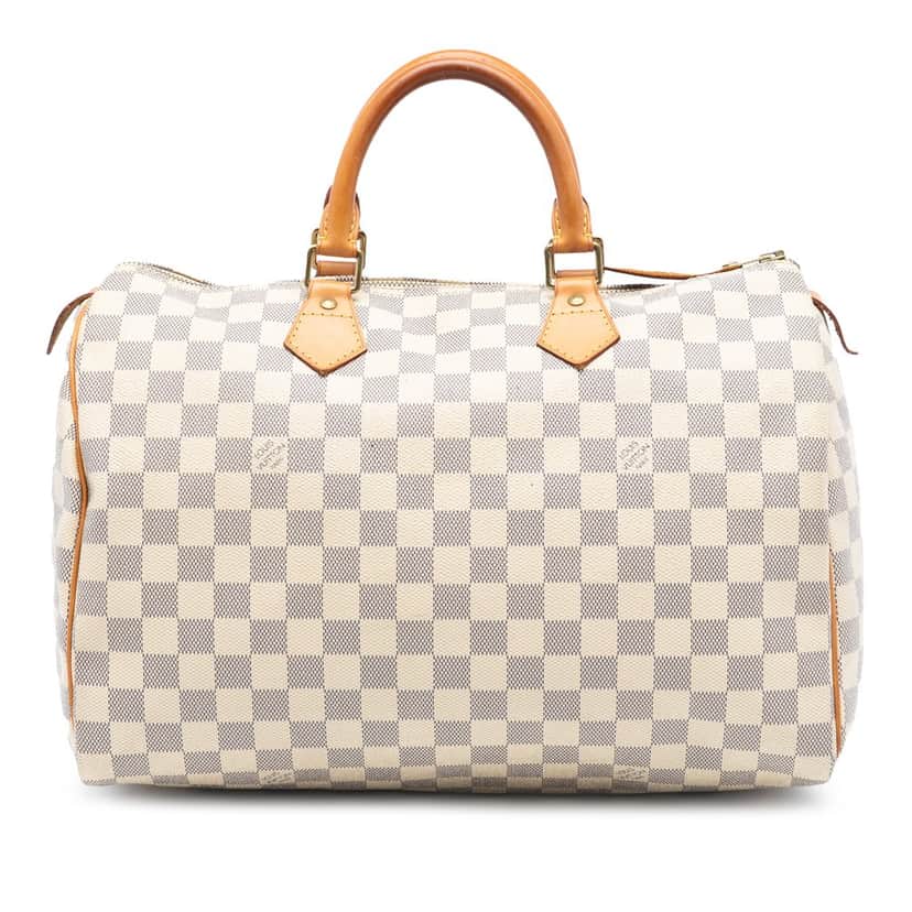 Louis Vuitton Damier Azur Speedy 35 White Very good condition - Front View