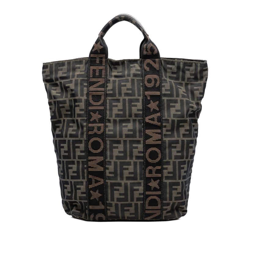 Fendi Zucca Canvas Roma 1925 Shopping Tote Brown Very good condition - Front View