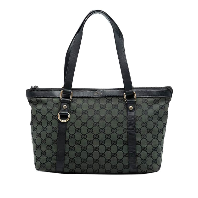 Gucci GG Canvas Abbey D Ring Tote Green Very good condition - Front View