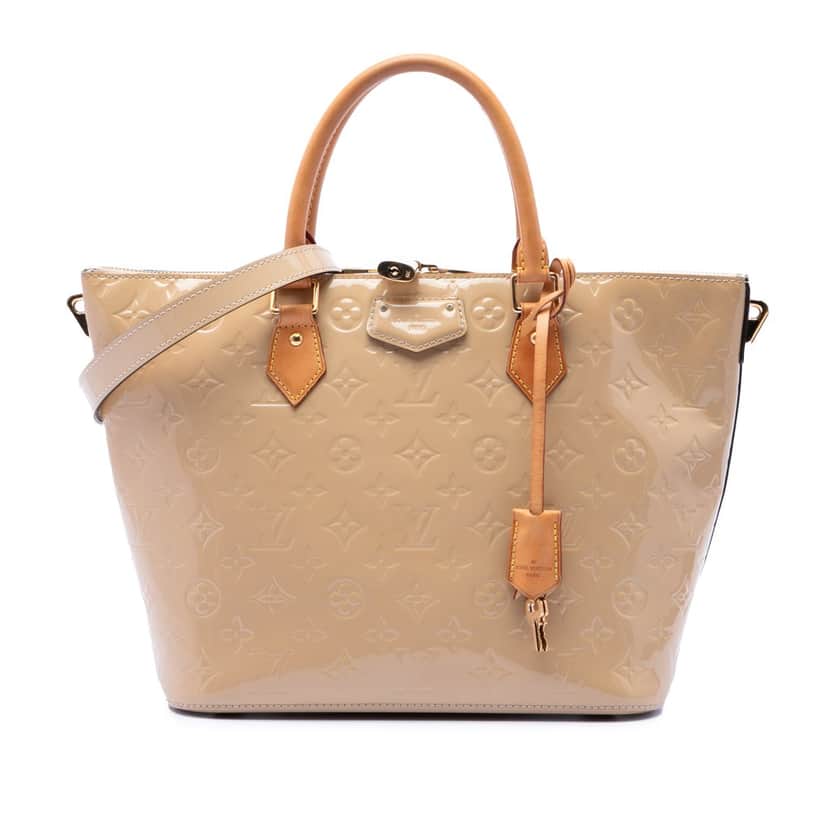 Louis Vuitton Monogram Vernis Montebello MM Beige Leather Very good condition - Front View