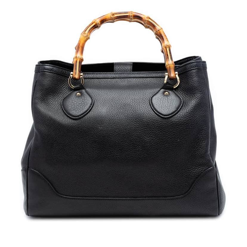 Gucci Medium Leather Bamboo Diana Tote Black Leather Very good condition - Front View