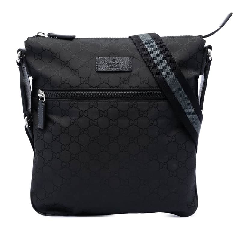 Gucci GG Nylon Web Crossbody Black Very good condition - Front View