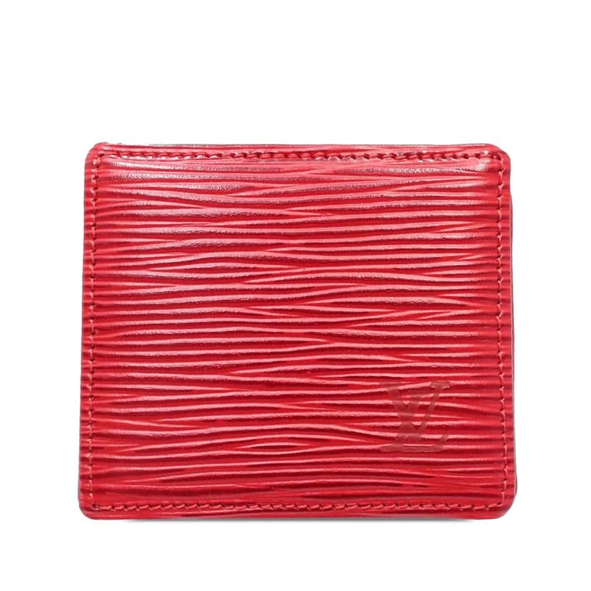 Louis Vuitton Epi Porte Monnaie Boite Coin Case Red Leather Very good condition - Front View