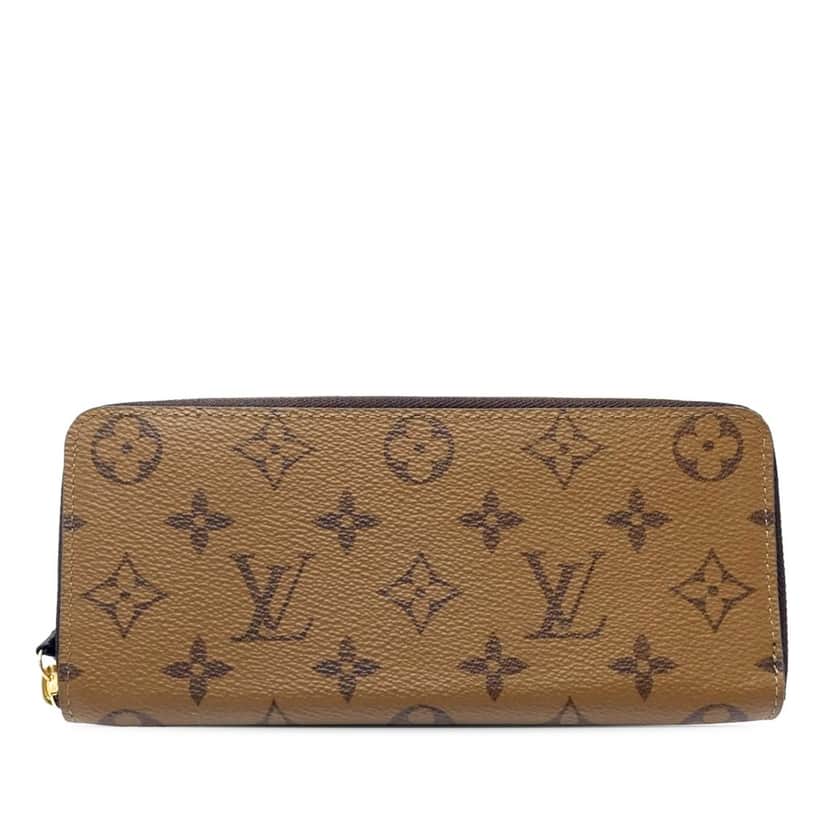 Louis Vuitton Monogram Reverse Clemence Long Wallet Brown Very good condition - Front View