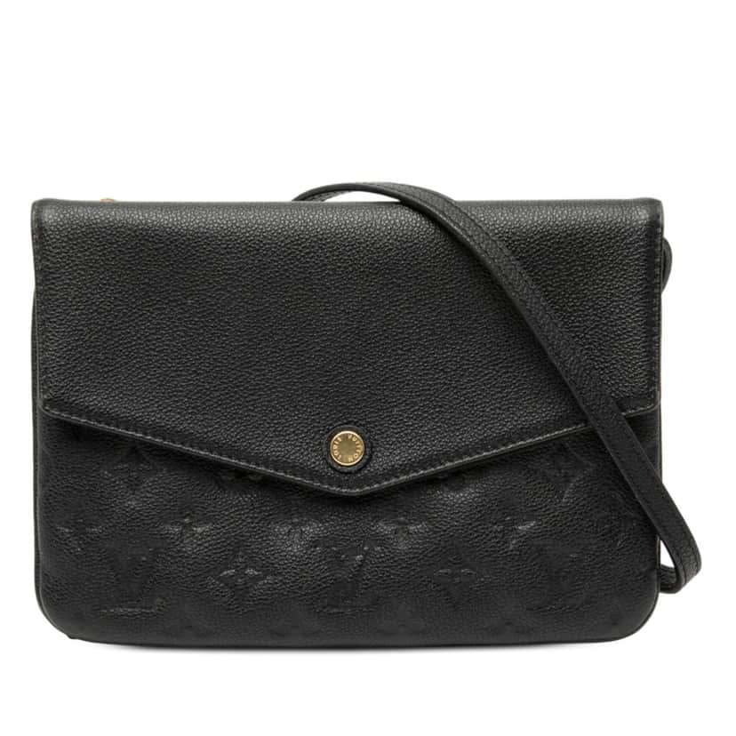 Louis Vuitton Monogram Empreinte Twice Black Leather Very good condition - Front View