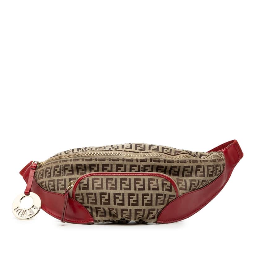 Fendi Zucchino Canvas Belt Bag Beige Good condition - Front View