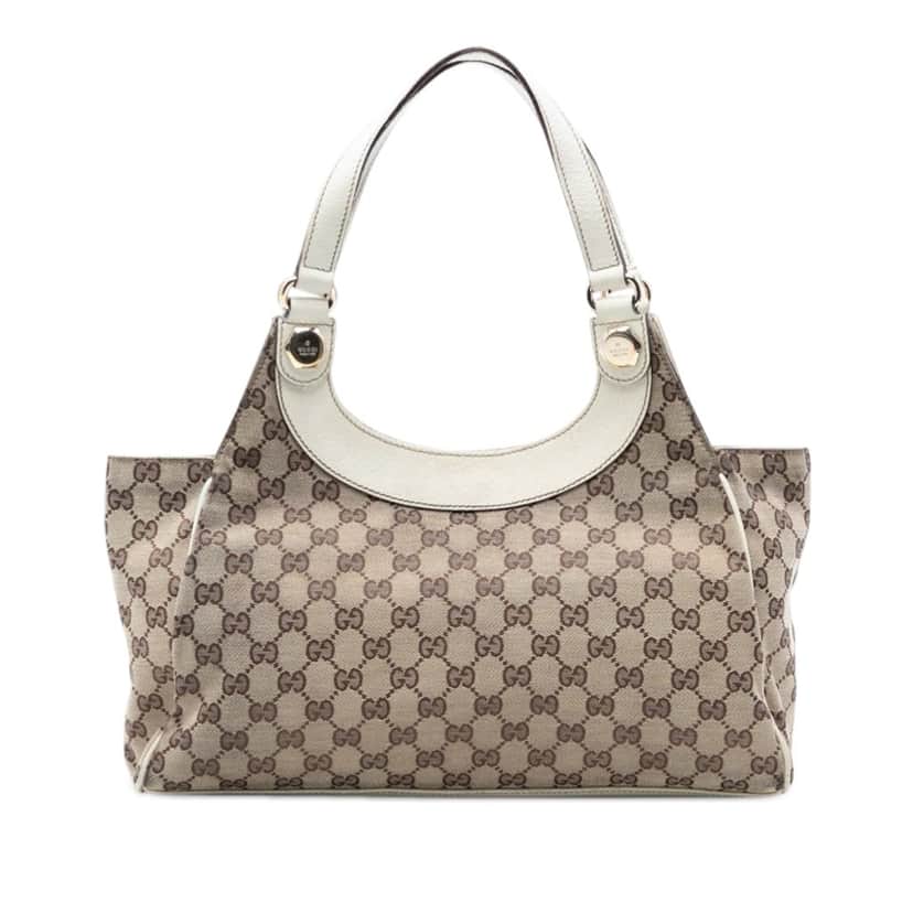 Gucci Medium GG Canvas Charmy Shoulder Bag Beige Very good condition - Front View