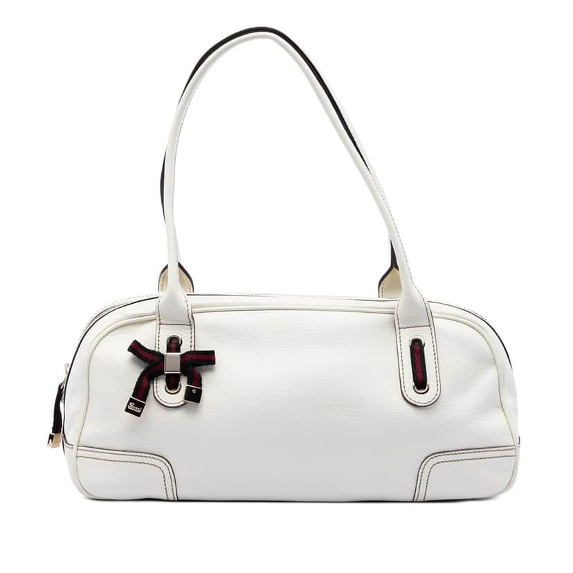 Gucci Leather Princy Shoulder Bag White Leather Very good condition - Front View