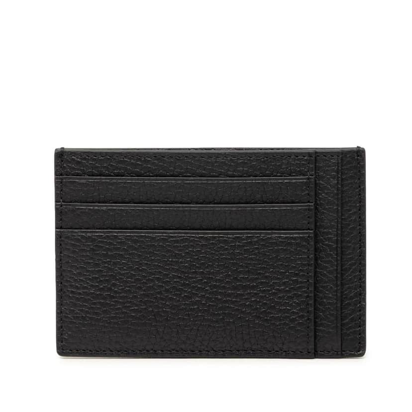 Gucci Jumbo GG Embossed Leather Card Holder Black Leather Very good condition - Front View