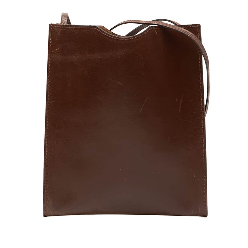 Hermès Box Sac Onimaitou Brown Leather Very good condition - Front View