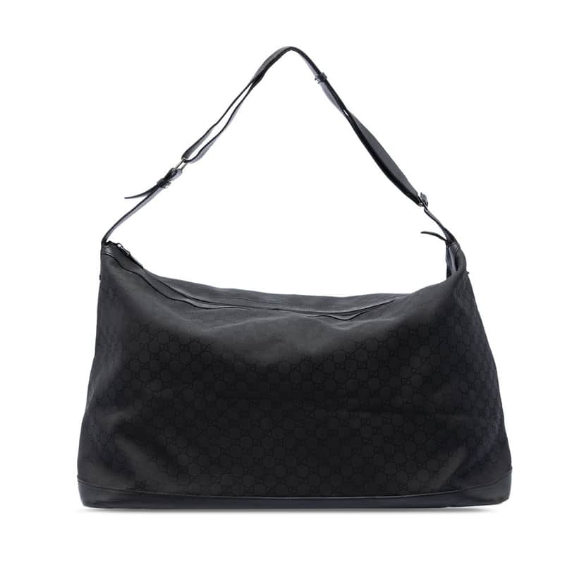 Gucci XL GG Nylon Travel Bag Black Very good condition - Front View