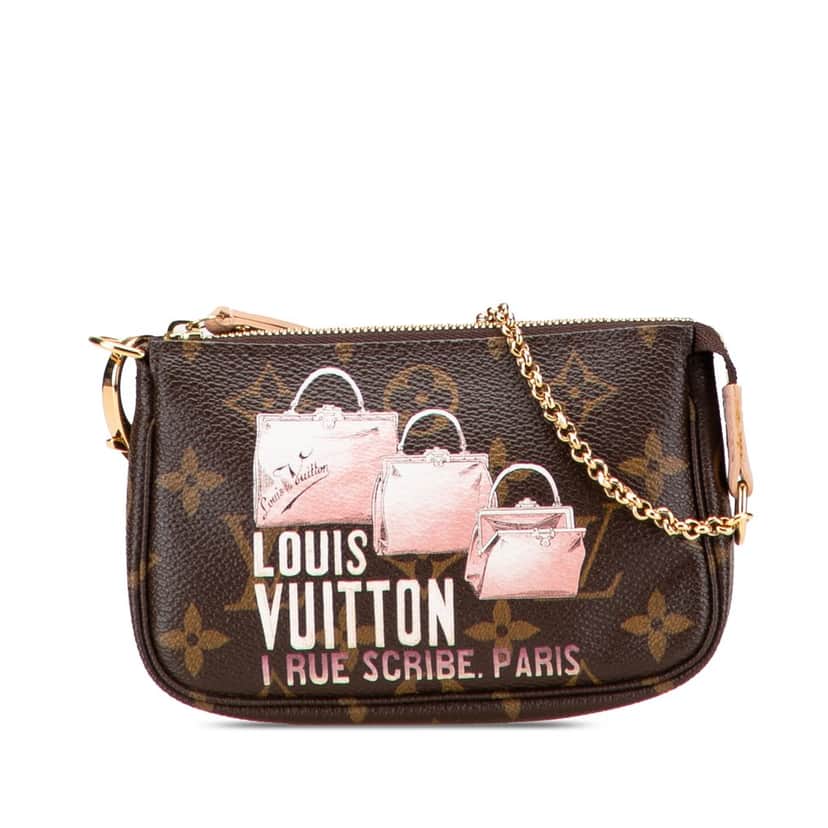 Louis Vuitton Monogram Affiche Mini Pochette Accessoires Brown Canvas Very good condition - Front View