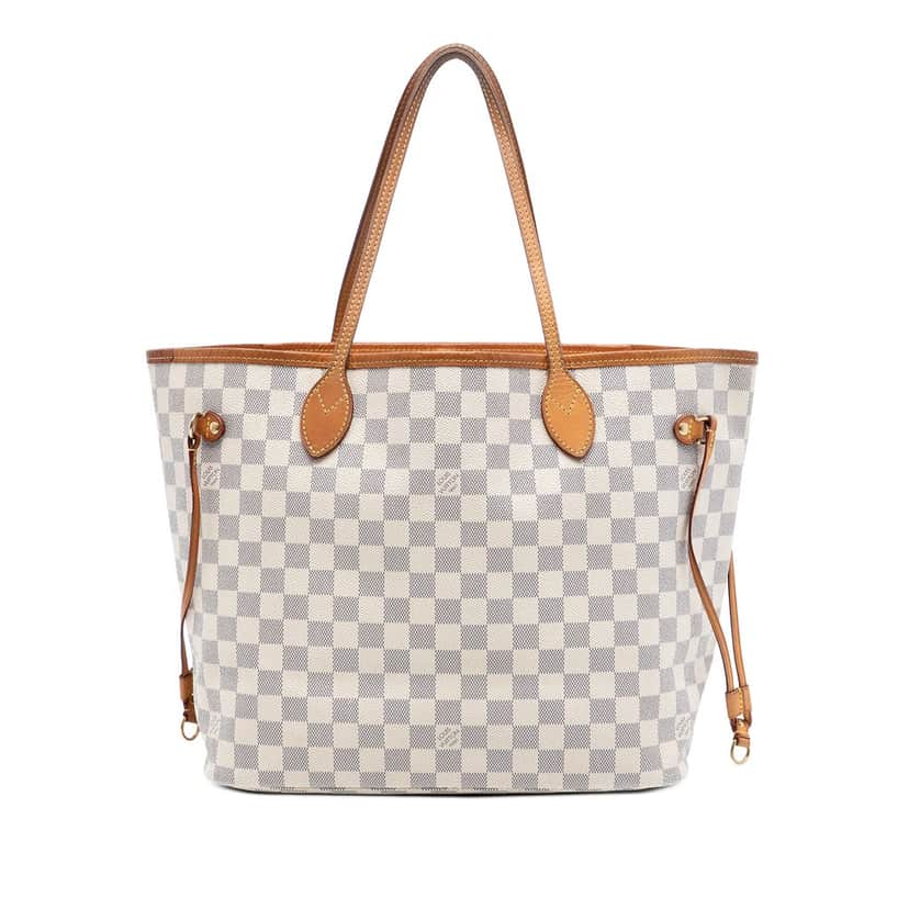 Louis Vuitton Damier Azur Neverfull MM White Very good condition - Front View