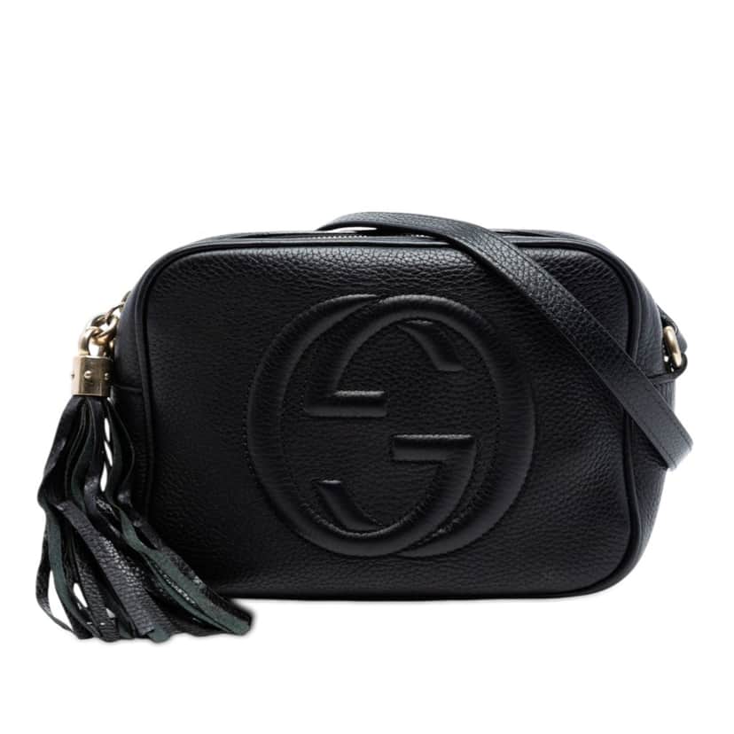 Gucci Leather Soho Disco Crossbody Black Leather Very good condition - Front View