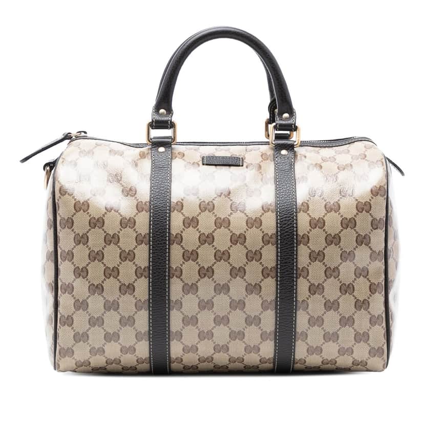 Gucci Medium GG Crystal Joy Boston Bag Beige Very good condition - Front View