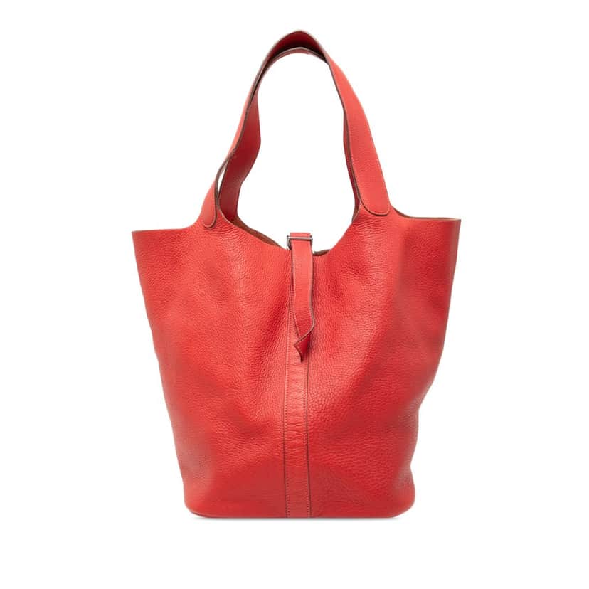 Hermès Clemence Picotin Lock 33 Red Leather Very good condition - Front View