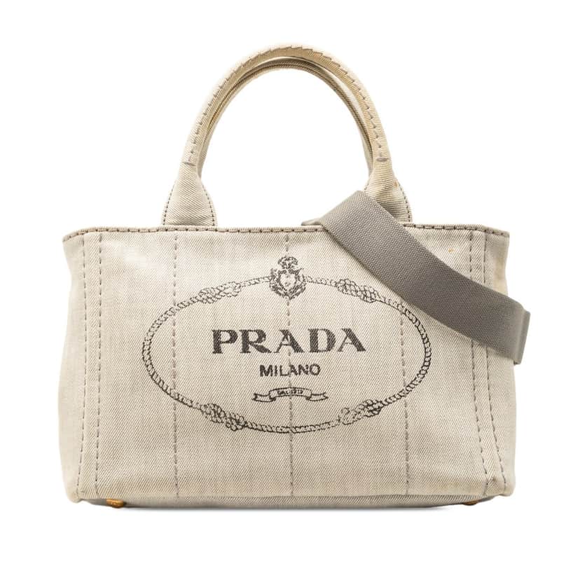 Prada Small Denim Canapa Logo Satchel Other Very good condition - Front View