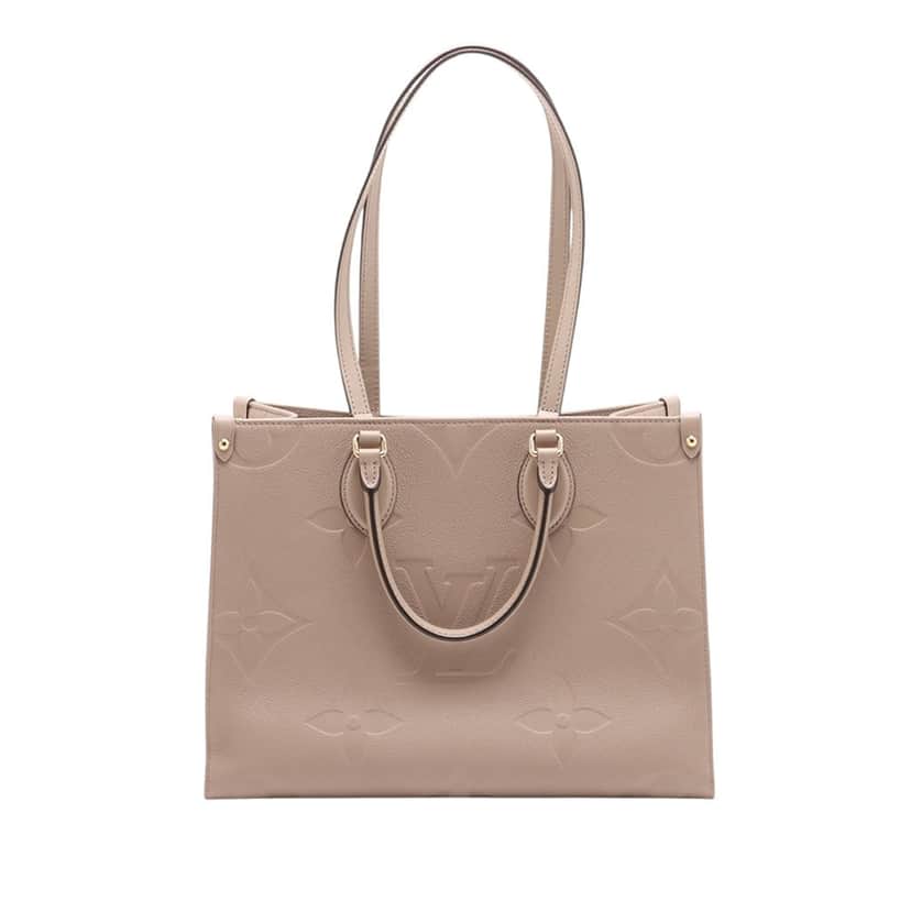 Louis Vuitton Monogram Empreinte OnTheGo MM Beige Leather Very good condition - Front View