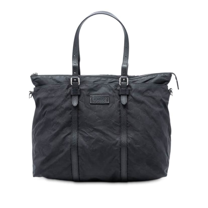 Gucci GG Nylon Satchel Black Very good condition - Front View
