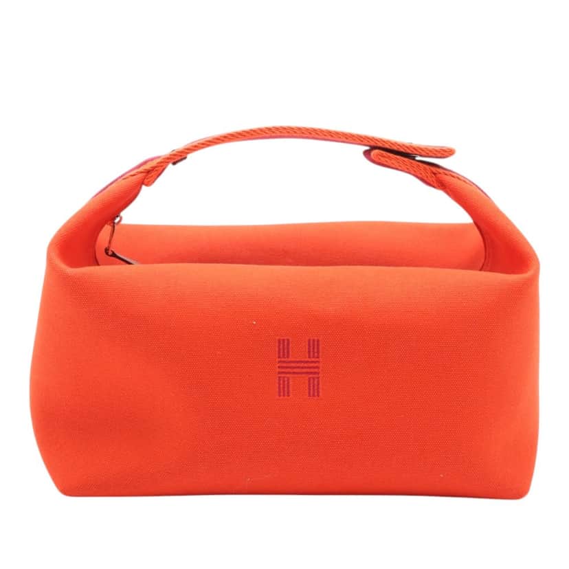 Hermès Large Toile Bride A Brac Case Orange Very good condition - Front View