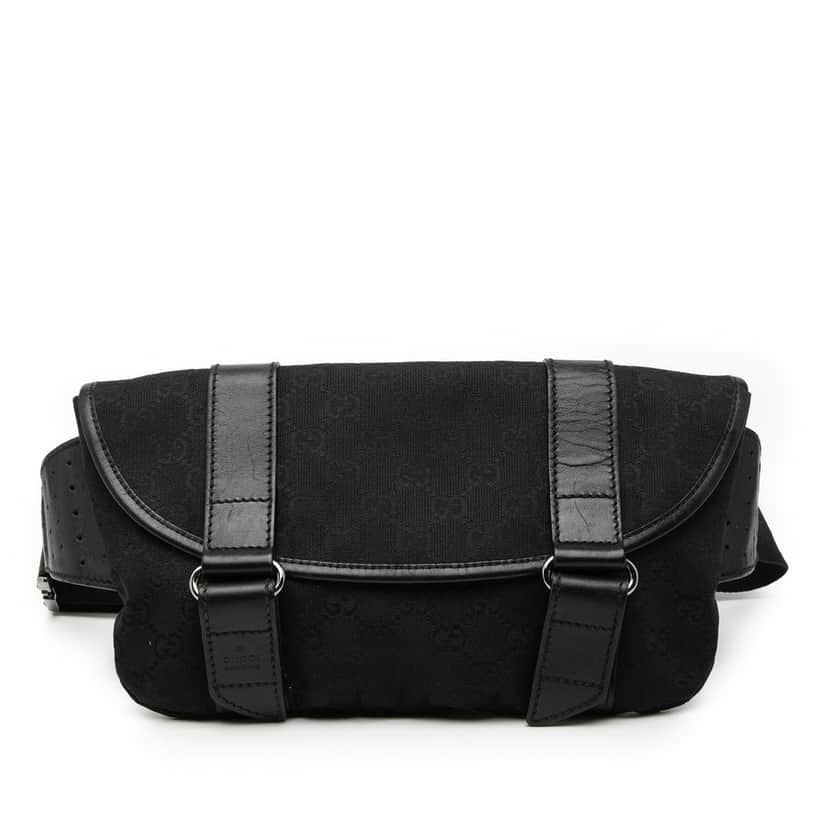 Gucci GG Canvas Belt Bag Black Very good condition - Front View