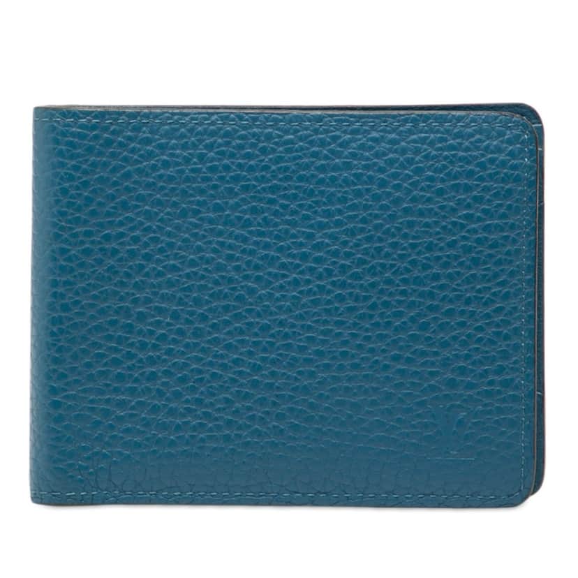 Louis Vuitton Taurillon Multiple Wallet Blue Leather Very good condition - Front View