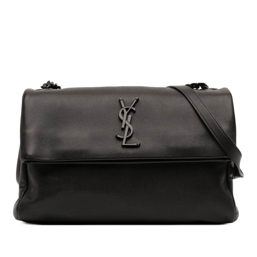 Saint Laurent Medium Grain De Poudre West Hollywood Crossbody Black Leather Very good condition - Front View
