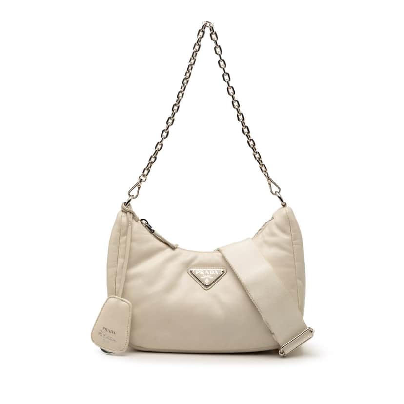 Prada Nappa Soft Padded Re Edition 2005 Satchel Brown Leather Very good condition - Front View