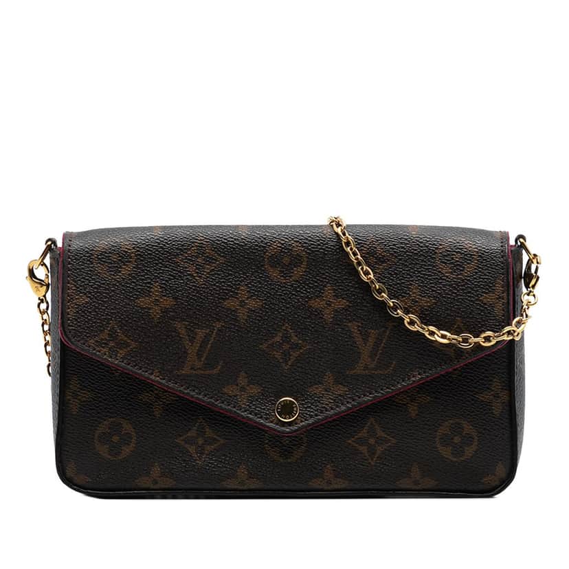 Louis Vuitton Monogram Pochette Felicie Brown Very good condition - Front View