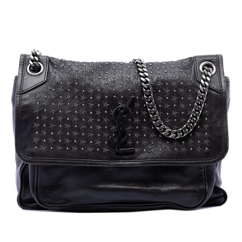 Saint Laurent Medium Calfskin Stardust Niki Black Leather Very good condition - Front View