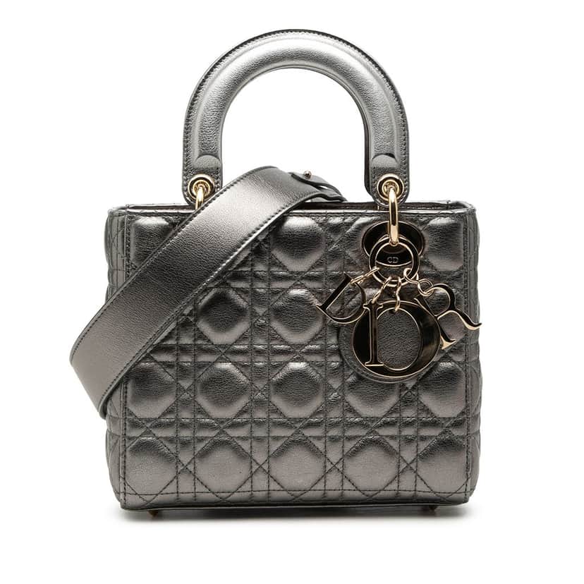 Dior Small Metallic Lambskin Cannage My ABCDior Lady Dior Other Leather Very good condition - Front View