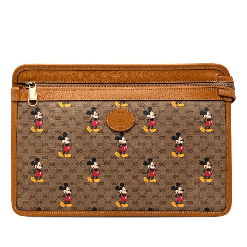Gucci Disney Micro GG Supreme Mickey Mouse Clutch