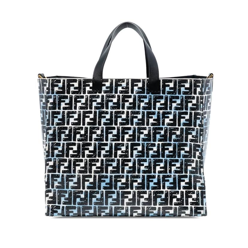 Fendi Joshua Vides Zucca Coated Canvas Cloudy Shopper Satchel