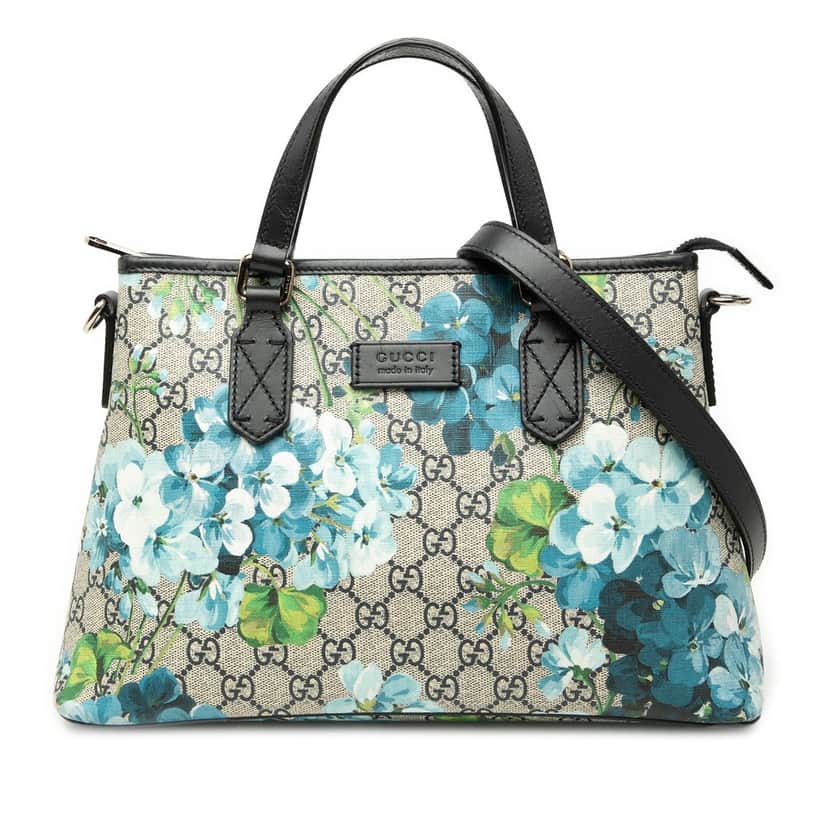 Gucci GG Supreme Blooms Satchel Beige Very good condition - Front View