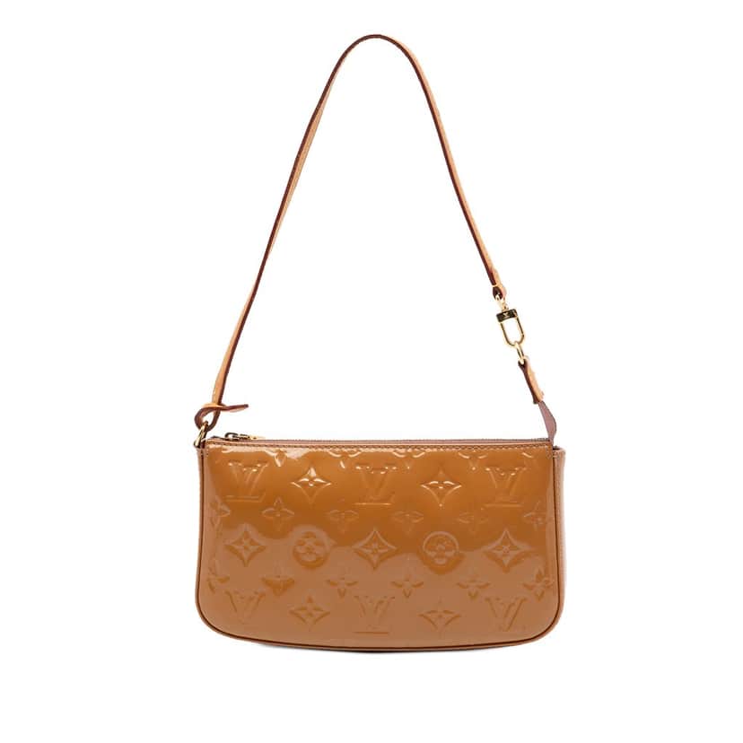 Louis Vuitton Monogram Vernis Pochette Accessoires Brown Leather Very good condition - Front View