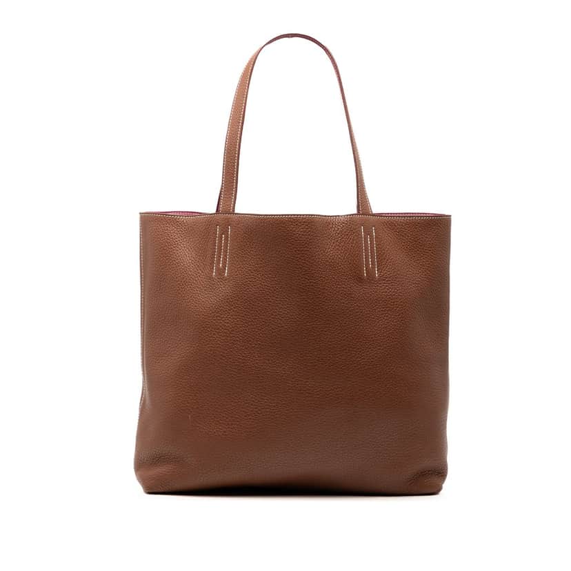 Hermès Clemence Double Sens 36 Brown Leather Very good condition - Front View
