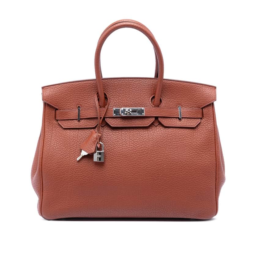 Hermès Togo Birkin Retourne 35 Red Leather Very good condition - Front View