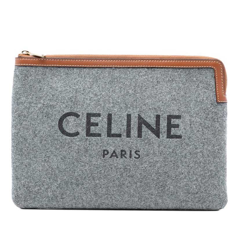 Celine Felt Logo Flat Pouch Other Very good condition - Front View