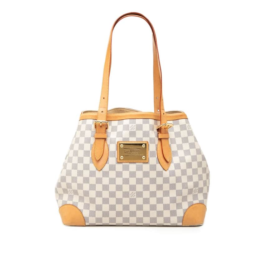 Louis Vuitton Damier Azur Hampstead MM White Very good condition - Front View