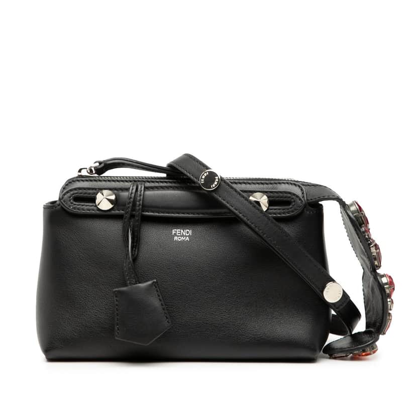 Fendi Mini Leather By The Way Satchel Black Leather Very good condition - Front View