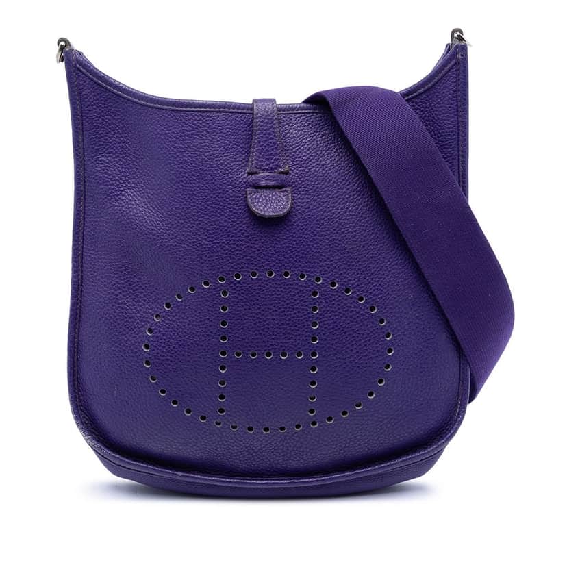 Hermès Clemence Evelyne III 29 Purple Leather Very good condition - Front View