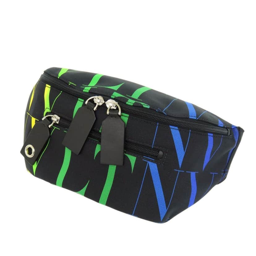 Valentino Nylon VLTN Belt Bag Black Very good condition - Front View