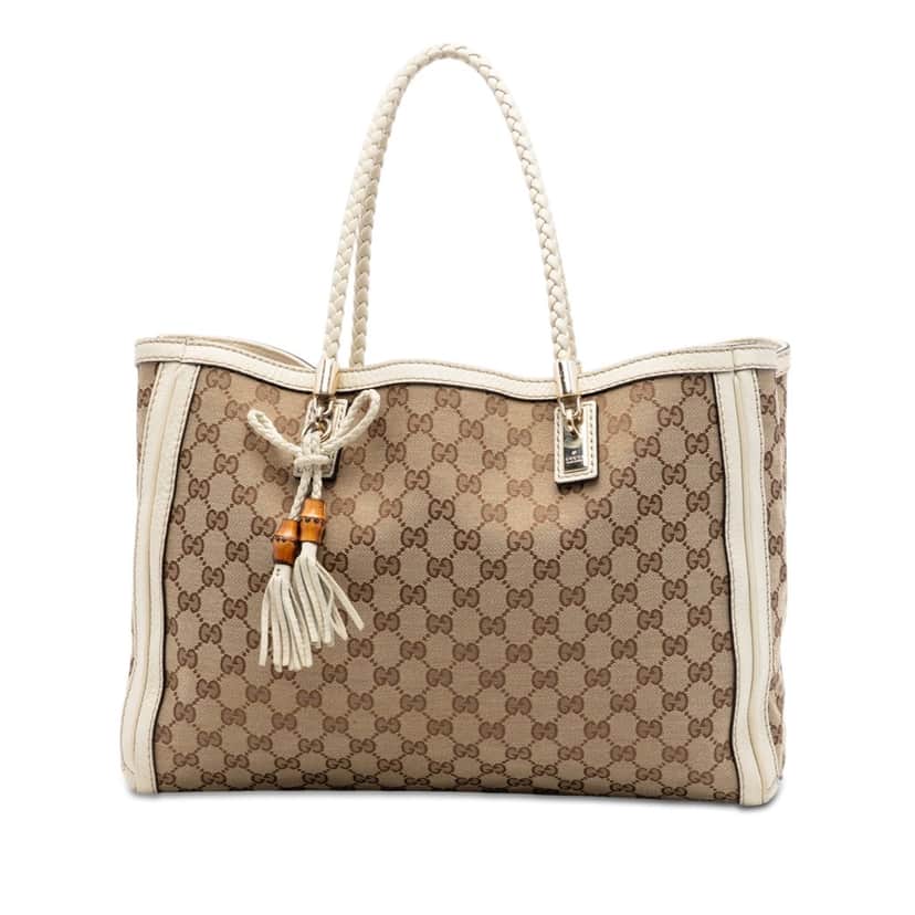 Gucci Medium GG Canvas Bella Tote Beige Very good condition - Front View