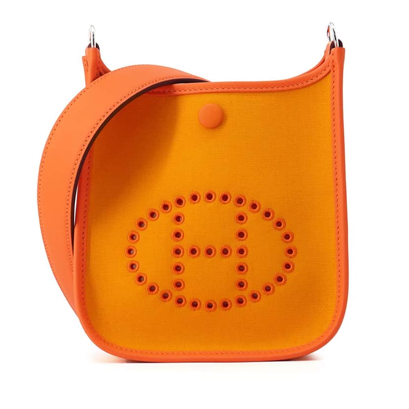 Hermès Toile Officier and Swift Neo Evelyne 16 Orange Very good condition - Front View