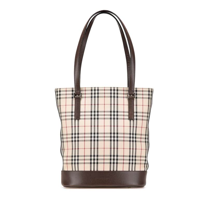 Burberry House Check Canvas Tote Beige Very good condition - Front View