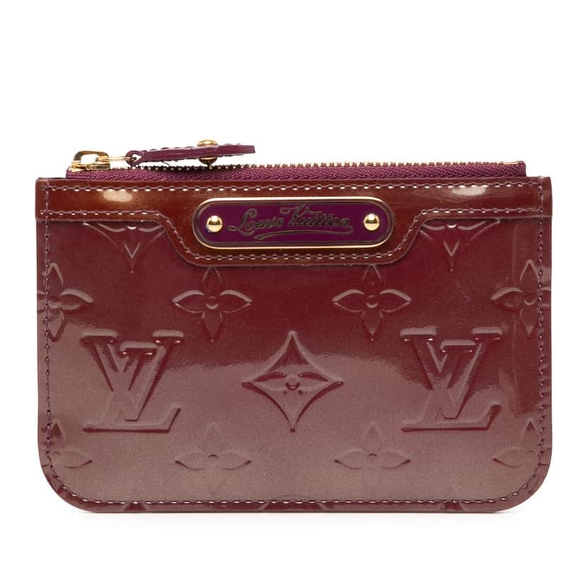 Louis Vuitton Monogram Vernis Key Pouch Red Leather Very good condition - Front View