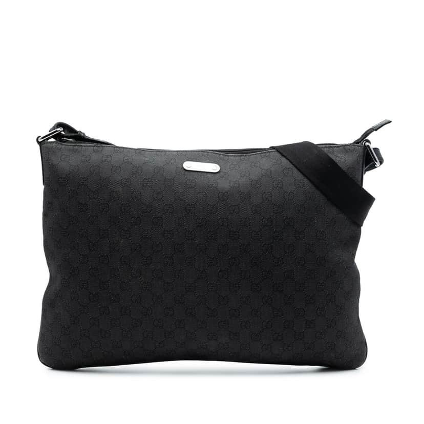 Gucci GG Denim Crossbody Black Very good condition - Front View