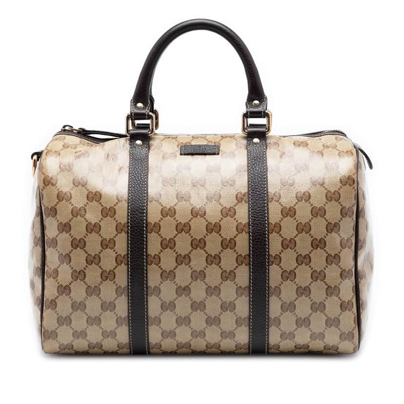 Gucci Medium GG Crystal Joy Boston Bag Beige Very good condition - Front View