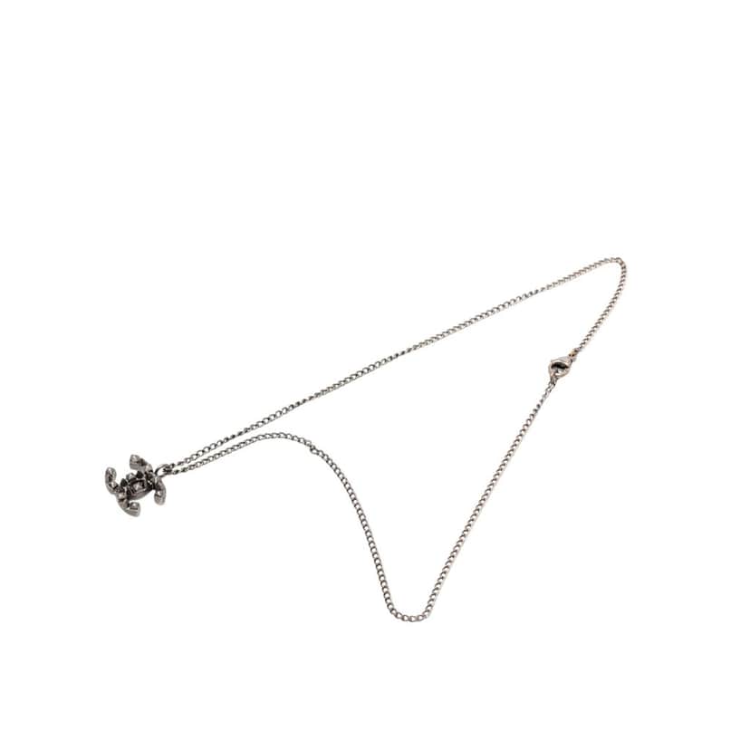 Chanel CC Plated Brass Spike Pendant Necklace Other Metal Very good condition - Front View