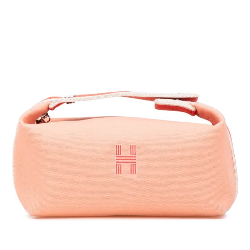 Hermès Small Canvas Bride A Brac Case Pink Very good condition - Front View